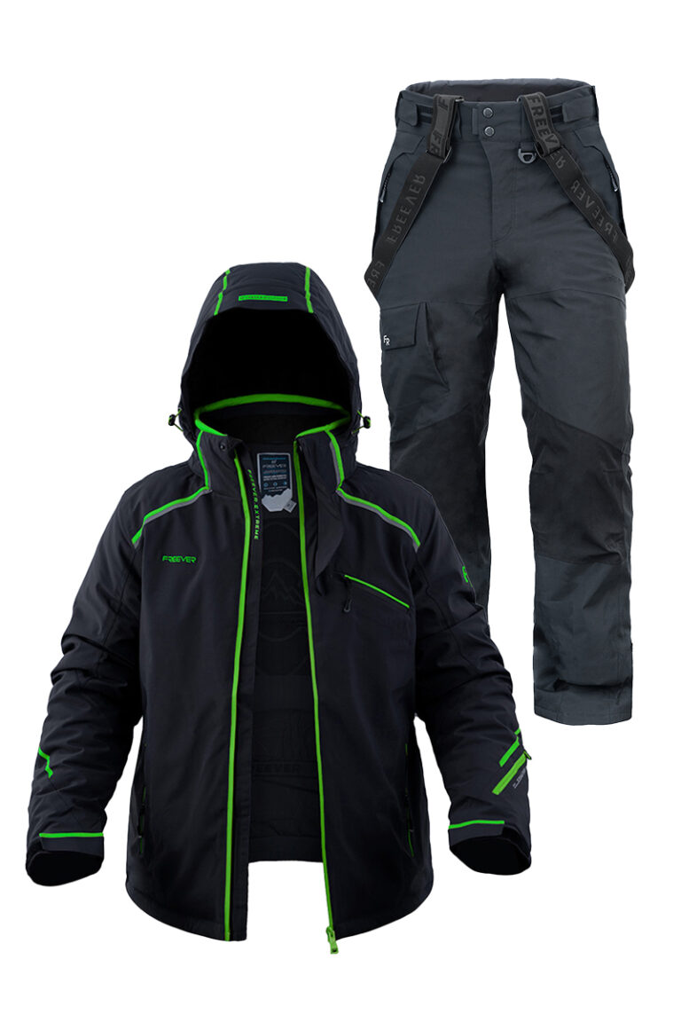 Чоловічий лижний костюм FREEVER 21636-21692 салатовий