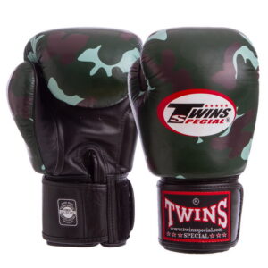 Рукавички боксерські шкіряні TWINS FBGVL3-ARGN 16oz Камуфляжний (Оригінал)