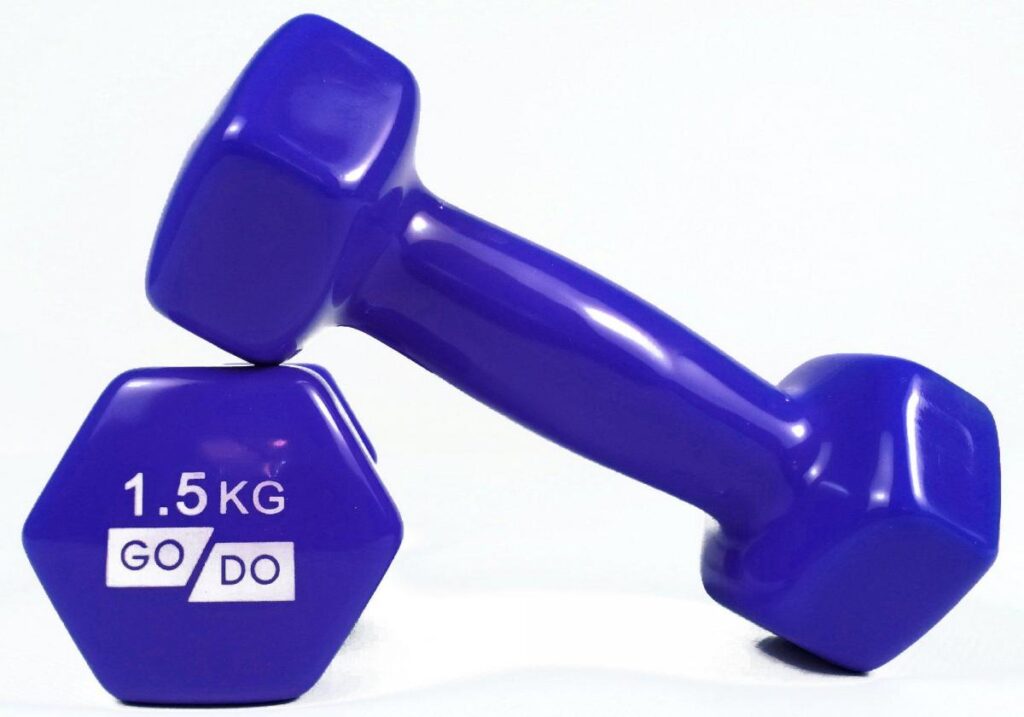Гантель для фітнесу з вініловим покриттям 2шт GoDo GD-1.5BL