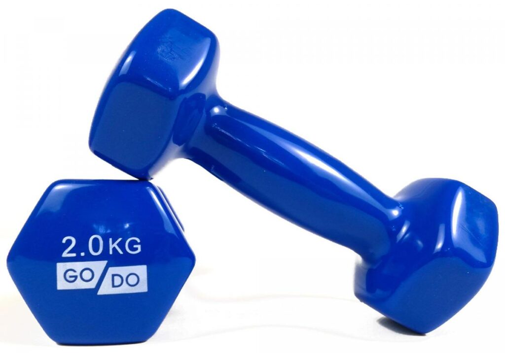 Гантель для фітнесу з вініловим покриттям 2шт GoDo GD-2.0BL