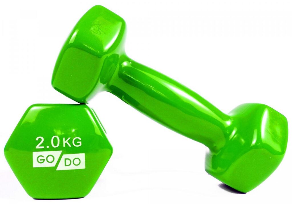Гантель для фітнесу з вініловим покриттям 2шт GoDo GD-2.0GR