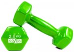 Гантель для фітнесу з вініловим покриттям 2шт GoDo GD-2.0GR