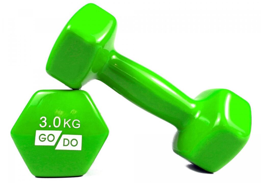 Гантель для фітнесу з вініловим покриттям 2шт GoDo GD-3.0GR