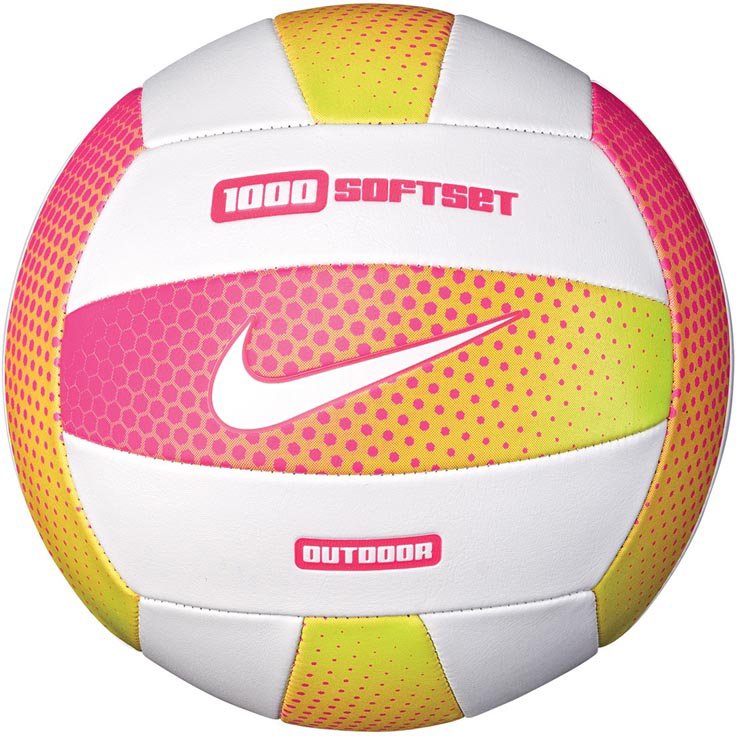 М&apos;яч волейбольний Nike 1000 SOFTSET OUTDOOR VOLLEYBALL 18P HYPER PINK/WHITE/HYPER PINK/WHITE size 5